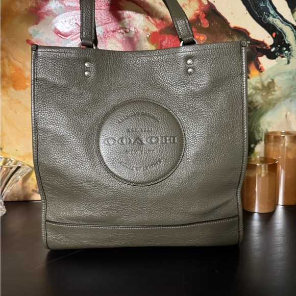 Coach Handbags - Coach Olive Green Leather Tote